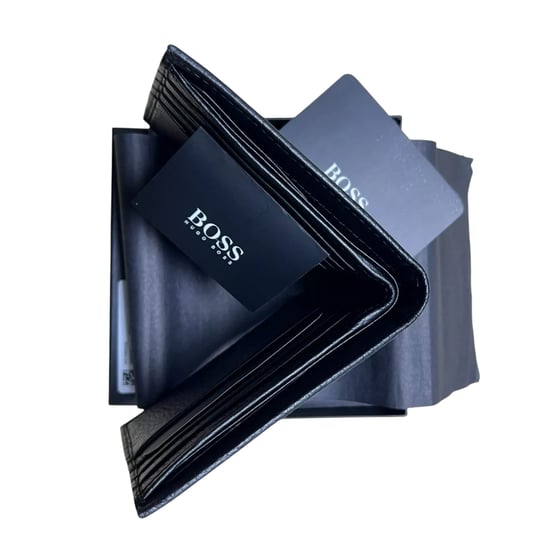 Hugo Boss Mens Wallet Bardio Grained Leather Bifold Credit Card Holder Gift Box - Image 4