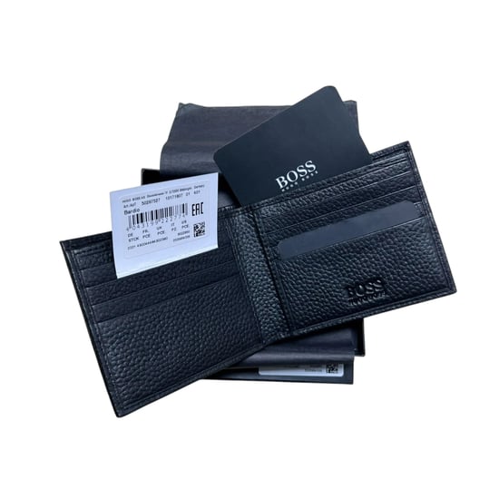 Hugo Boss Mens Wallet Bardio Grained Leather Bifold Credit Card Holder Gift Box - Image 6