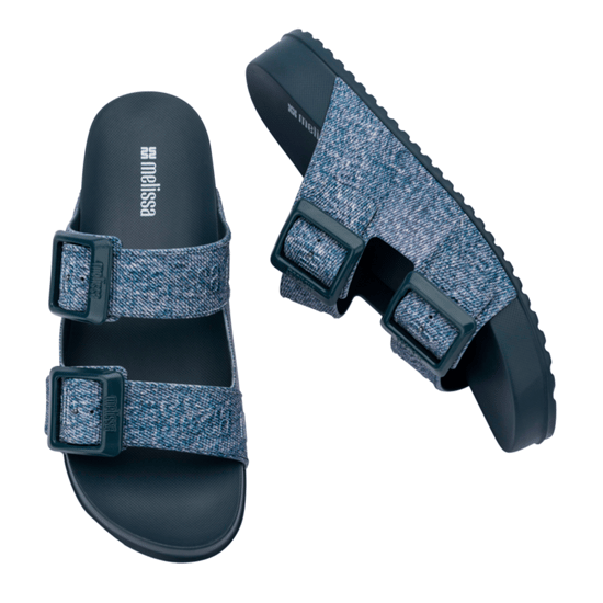 Cozy M Lover Slide Denim Buckle Closure in Blue - Image 3