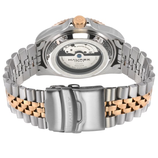 Eterno Brown Bezel Black Dial Two Toned Stainless Steel Bracelet Watch - Image 2