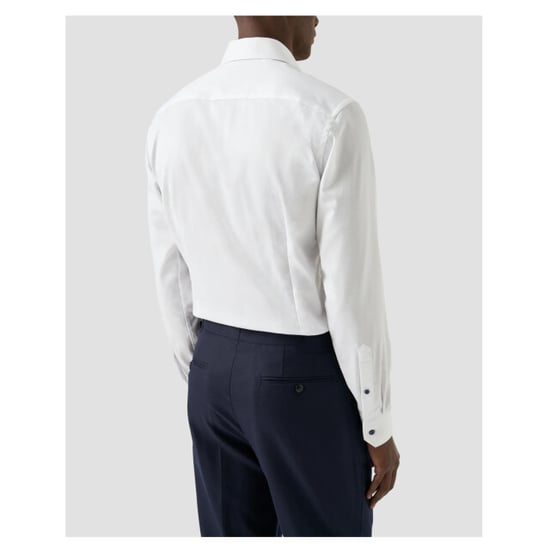 Eton Navy details signature twill shirt 100012358 - Image 2