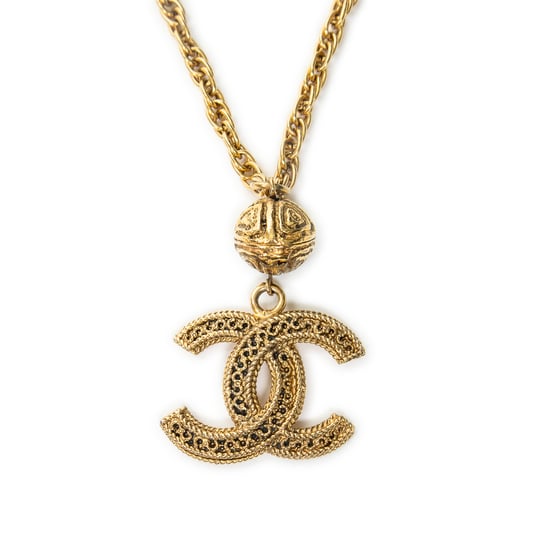 VintageCC Logo and BallPendantNecklace Ketting - Image 2