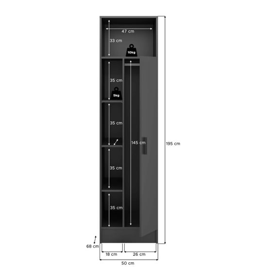 Furnilux Universele kast in 50cmx195cmx62cm - Image 4