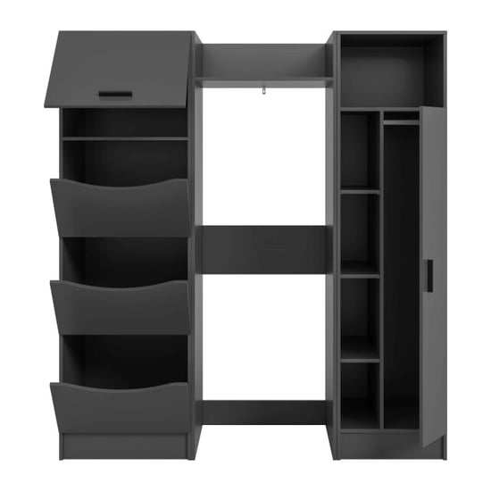 Furnilux Wasmachineombouw 3-delige set free 166x195x62 cm, antraciet - Image 5