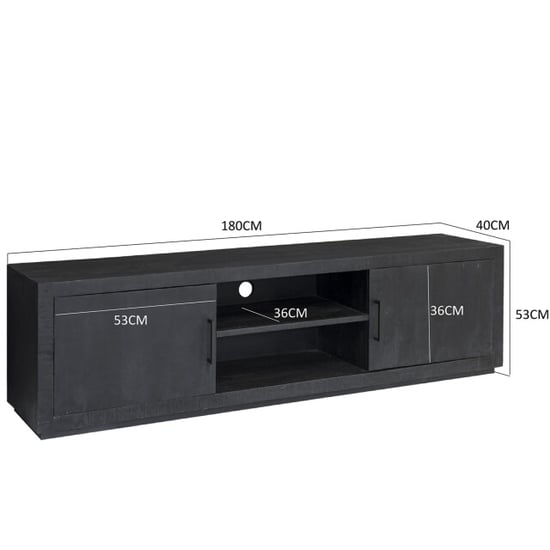 Livingfurn tv meubel jaxx 180cm mangohout - Image 3