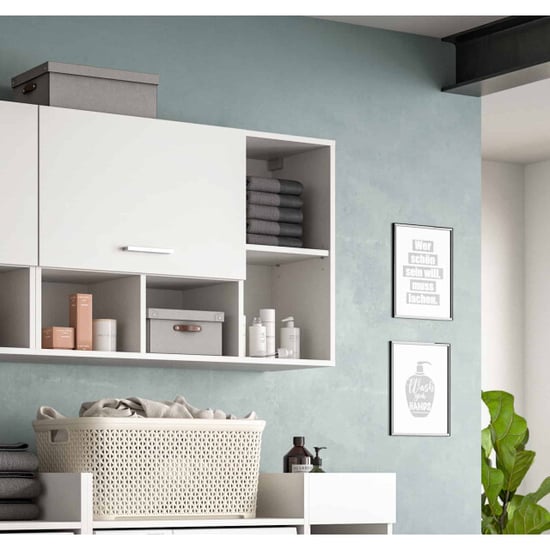 Furnilux Hangkast free wandkast voor badkamer, keuken of bijkeuken, compacte bovenkast - - Image 3