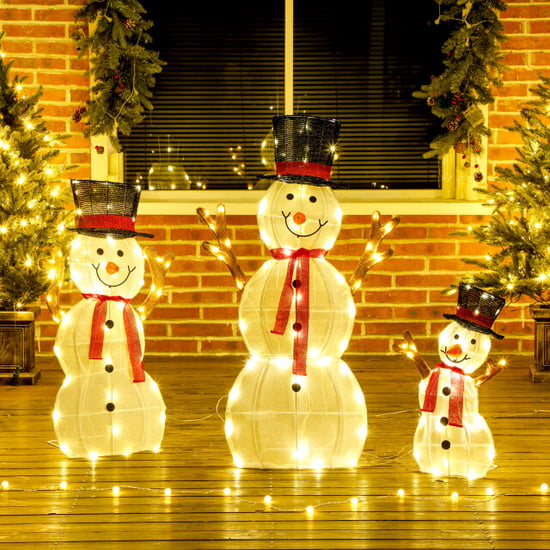 4goodz Kerstfiguur set van sneeuwmannen met verlichting 148 led - - Image 2