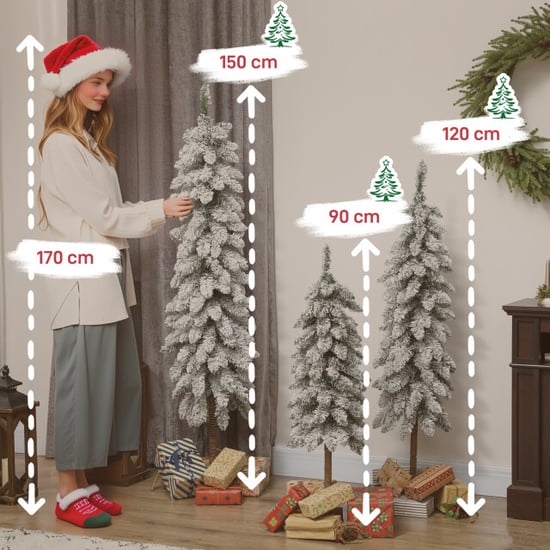 4goodz Set 3 kerstbomen met sneeuw 90/120/150 cm - Image 3