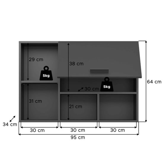 Furnilux Hangkast free 95x64x34 cm in – wandkast voor badkamer, keuken of - Image 5