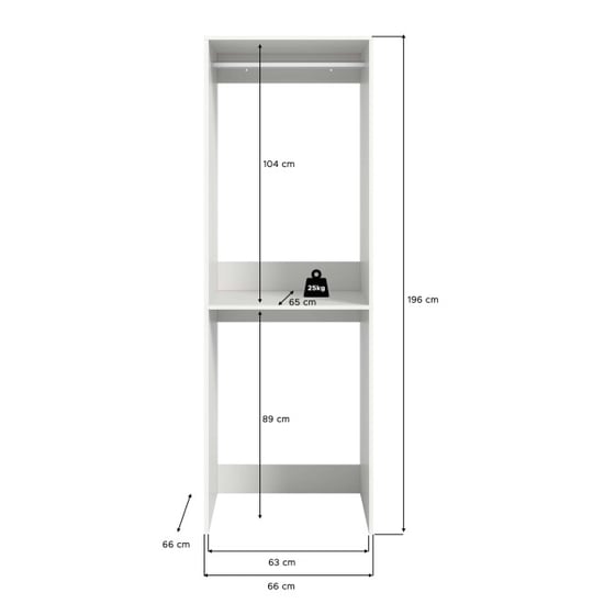 Furnilux Wasmachine ombouwkast free 66x196x66 cm in - Image 4