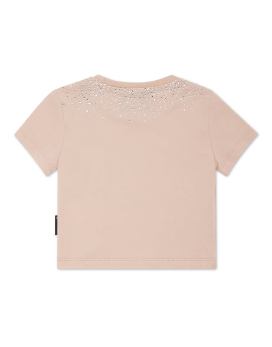 Cropped T-Shirt Strass Round Neck Ss Hexagon - Image 3