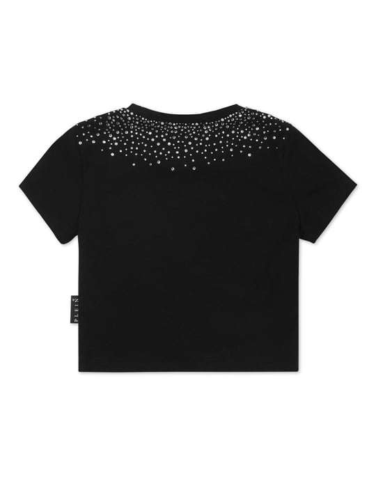 Cropped T-Shirt Strass Round Neck Ss Hexagon - Image 3