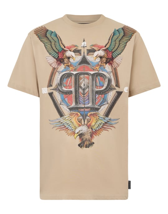 Round Neck T-Shirt Eagle Tattoo - Image 1