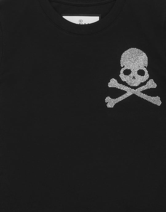 T-shirt med rund hals i strassmönster från Skull&Bones - Image 2