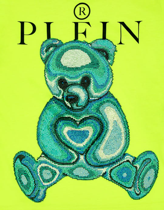 T-Shirt Round Neck Ss With Crystals Teddy Bear - Image 3