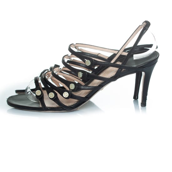 Gucci black strap sandals with Gucci buttons - Image 2