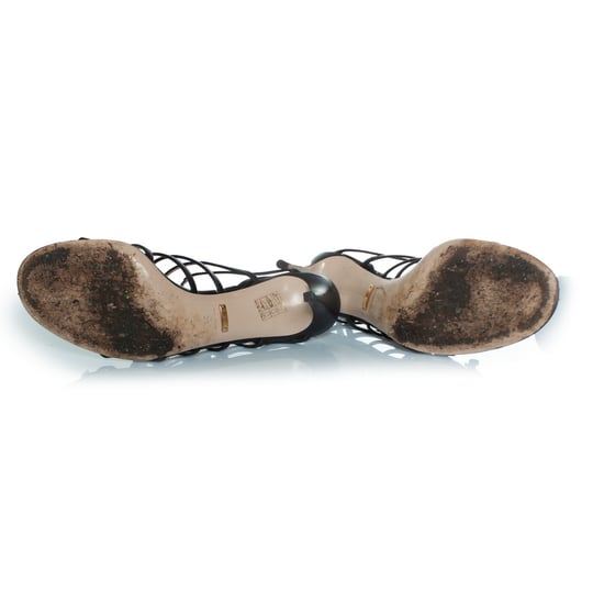 Gucci black strap sandals with Gucci buttons - Image 6