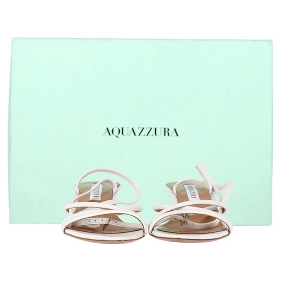 Aquazzura Roy 50 Sandals in White Leather - Image 2