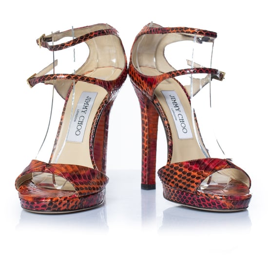 Jimmy Choo Python sandal in orange and pink - Image 5