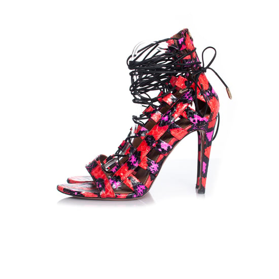 Aquazzura Multicolor Elaphe uitgesneden wikkelsandalen - Image 2