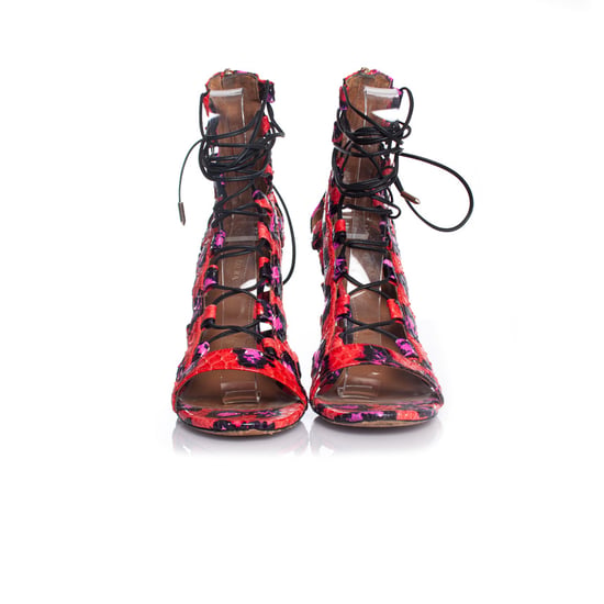 Aquazzura Multicolor Elaphe uitgesneden wikkelsandalen - Image 4