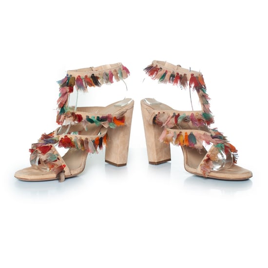 Chloe Silk tassel Liz block heel sandals - Image 6