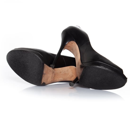 Jimmy Choo black leather platform peep-toe pump - Image 6