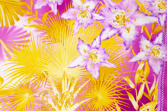 Atelier Versace Rosa halsduk med djungeltryck - Image 4