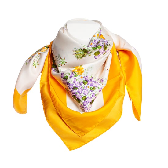 Gucci Vintage halsduk med blommönster - Image 3