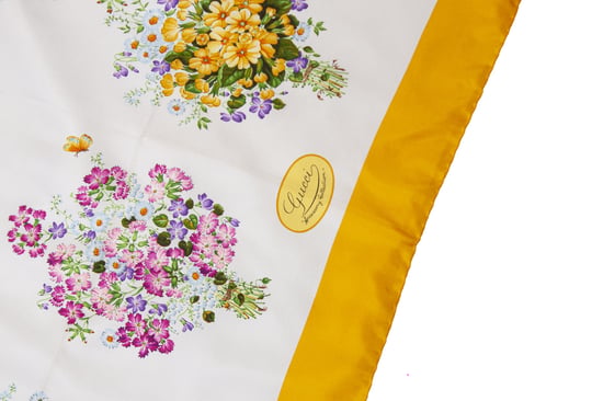Gucci Vintage halsduk med blommönster - Image 5