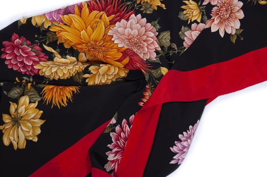 Gucci Floral printed scarf with red border - Image 4