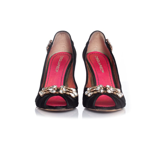 Dsquared2 pumps med peep toe-motiv i satin - Image 5
