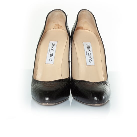 Jimmy Choo Croco printed heels in black - Image 3