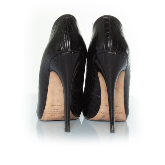 Jimmy Choo Croco printed heels in black - Image 4