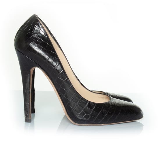 Jimmy Choo Croco printed heels in black - Image 5