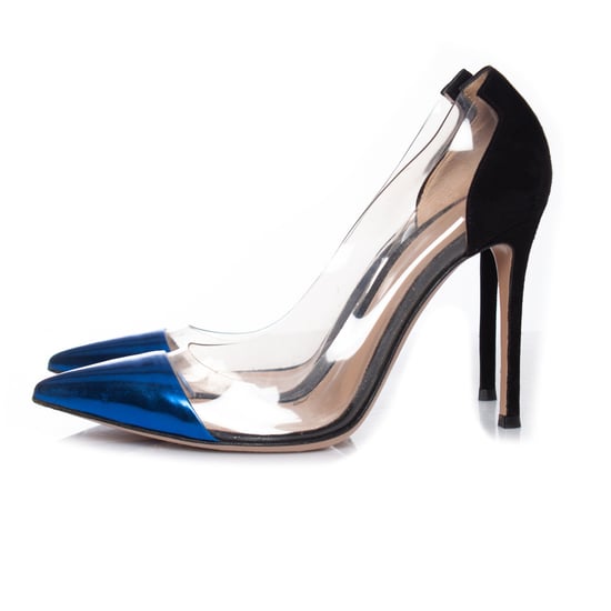 Gianvito Rossi Plexi metallic blå pumps - Image 3