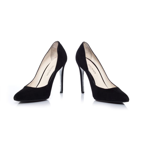 Balmain svarta pumps i mocka. - Image 3