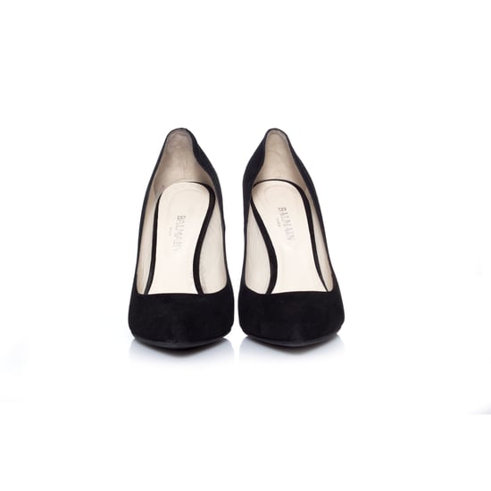 Balmain svarta pumps i mocka. - Image 4