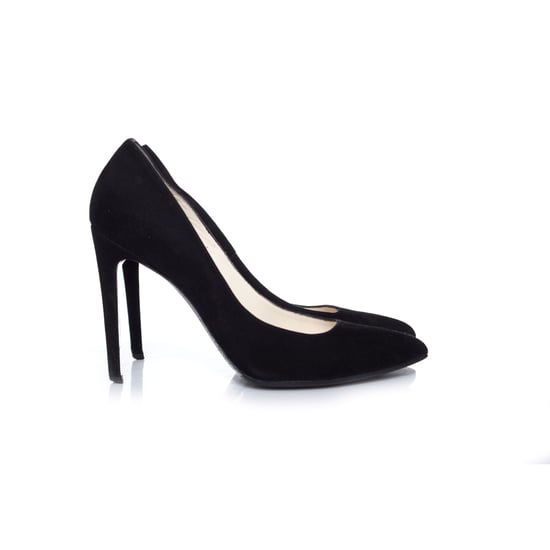 Balmain svarta pumps i mocka. - Image 5