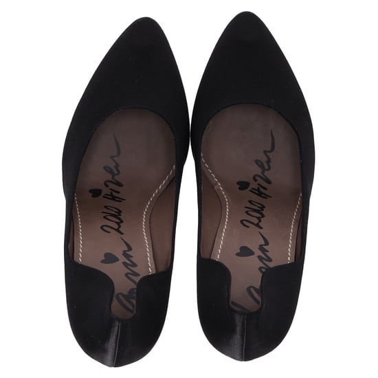 Lanvin Pumps met spitse neus en plateauzool in zwart satijn - Image 6