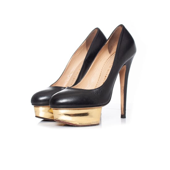 Charlotte Olympia Dolly leren plateau pumps - Image 1