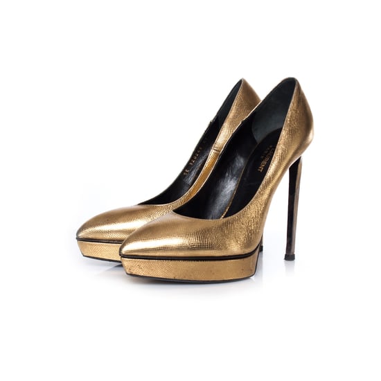 Saint Laurent Gold platform pump - Image 1