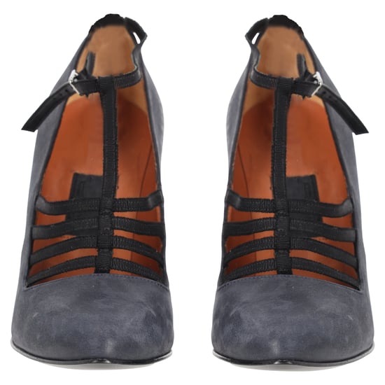 Lanvin Remmar Pumps i Mörkgrå Läder - Image 3