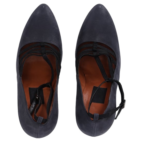 Lanvin Remmar Pumps i Mörkgrå Läder - Image 5