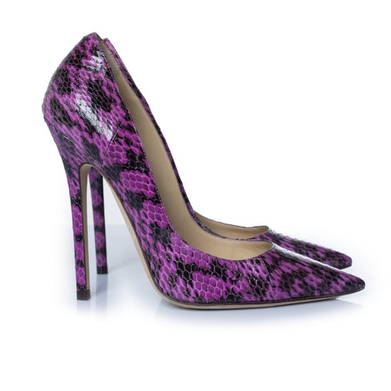 Jimmy Choo purple leather python pumps - Image 4