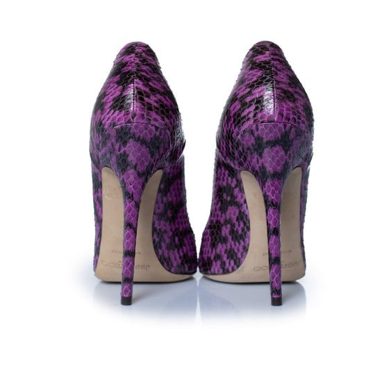 Jimmy Choo purple leather python pumps - Image 5