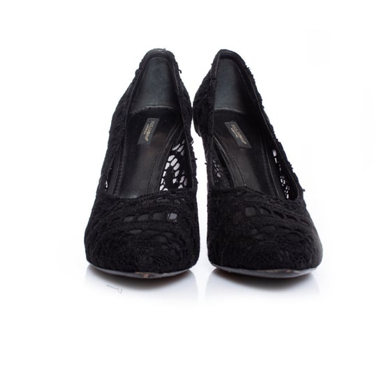 Dolce & Gabbana pumps i spets i svart. - Image 3
