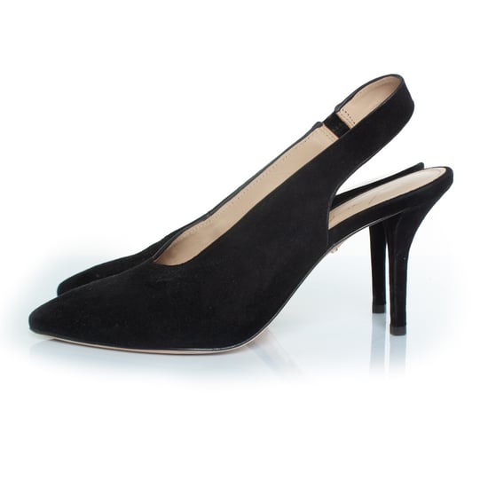 Lola Cruz zwarte suède slingback hakken - Image 2