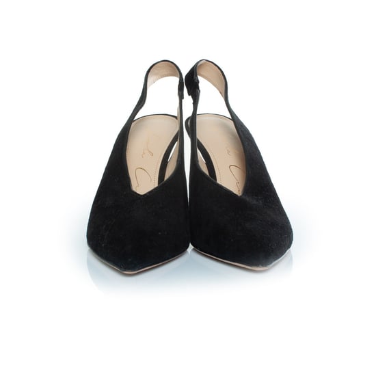 Lola Cruz zwarte suède slingback hakken - Image 3