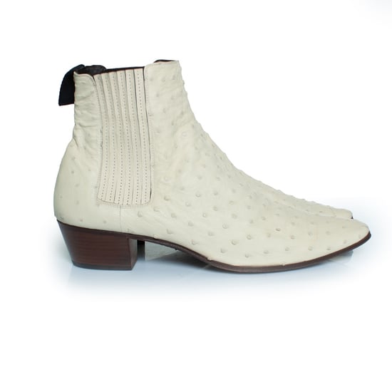 Saint Laurent Wyatt-stövlar i strutsläder - Image 4